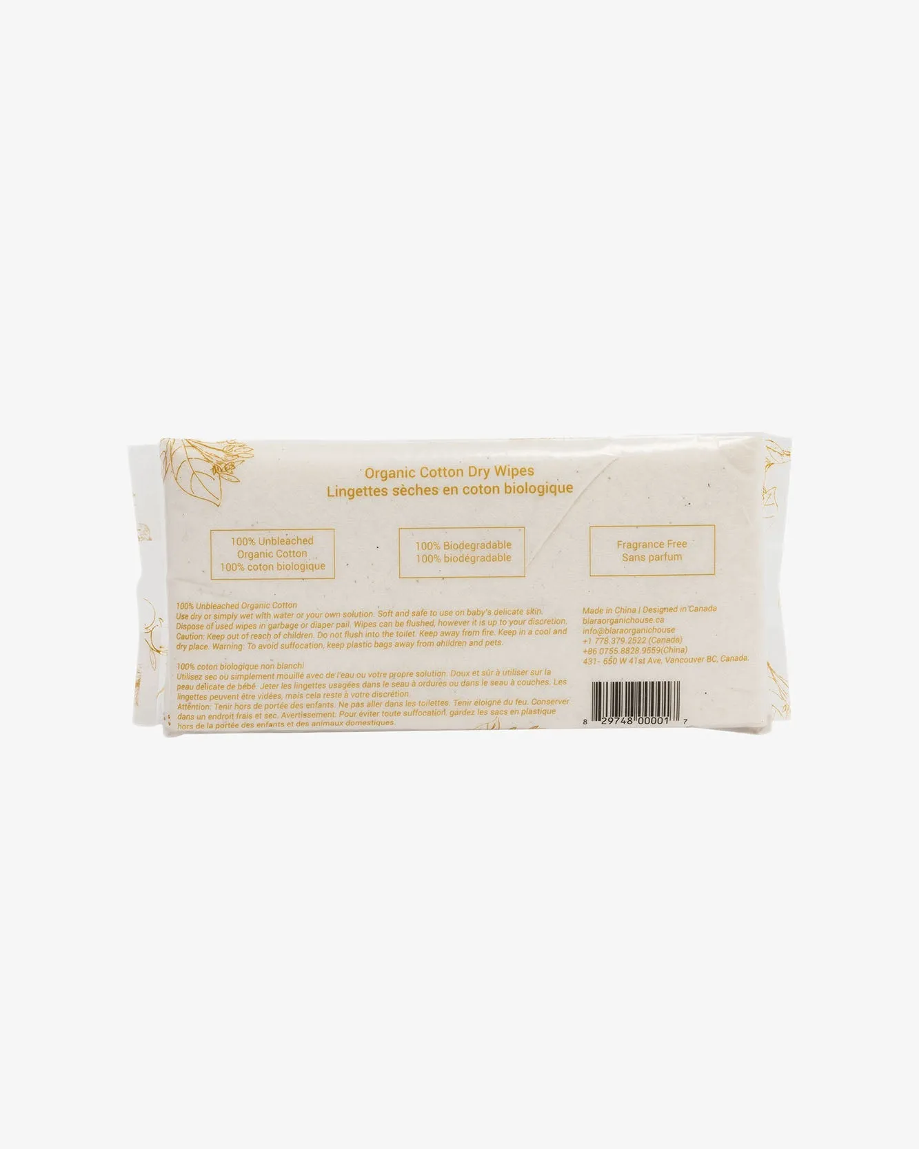 Organic Cotton Dry Wipe