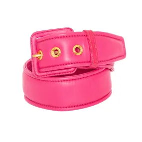 Pink Leather Padded Belt 80cm