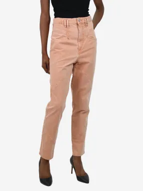 Pink pocket panelled jeans - size FR 34