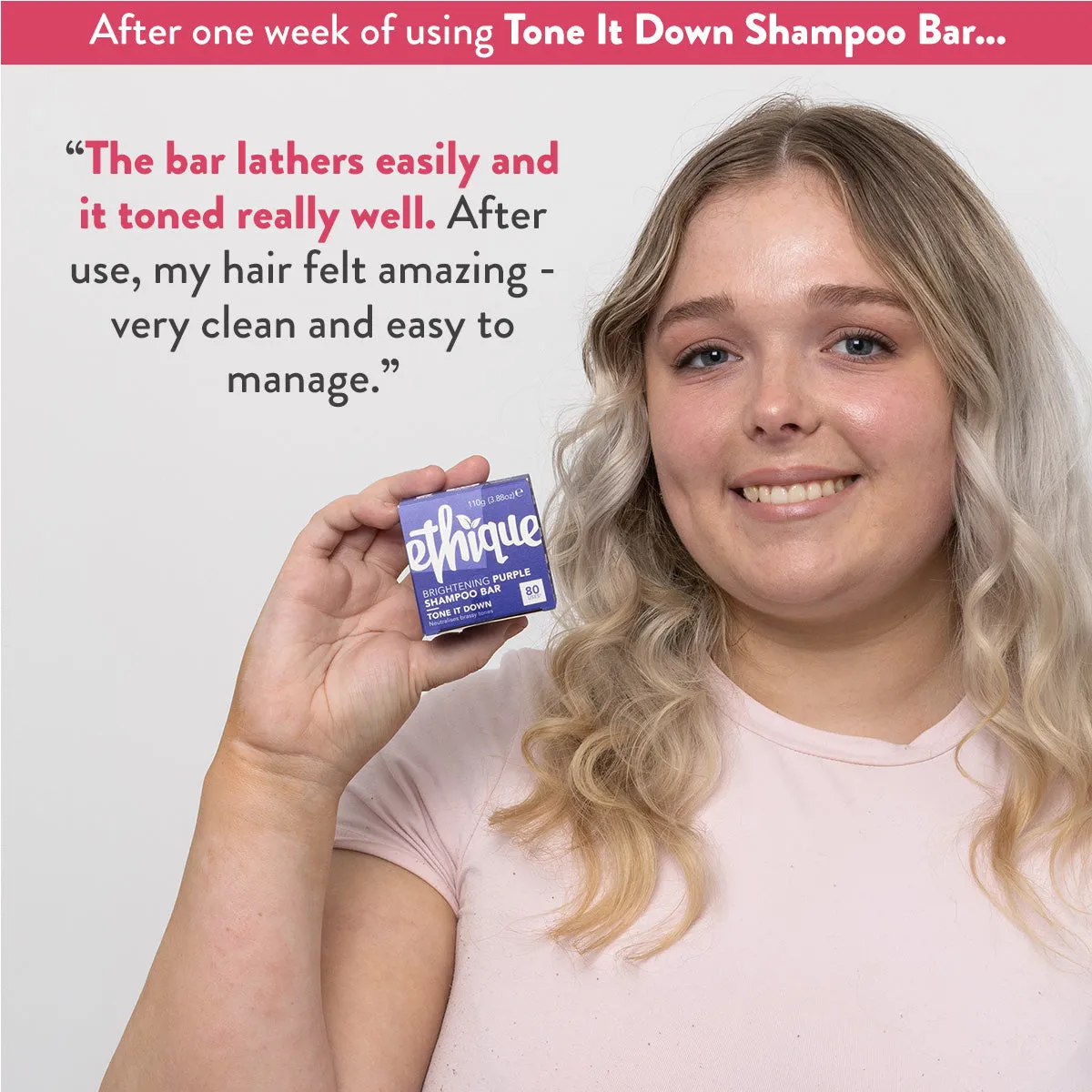 Purple Shampoo Bar for Brassy Blonde and Gray Hair: Tone It Down™