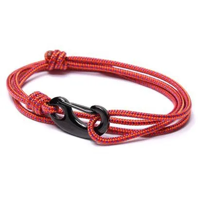 Red   Orange Tactical Cord Bracelet