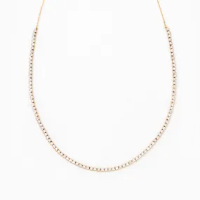 Round Diamond Half Riviera Necklace