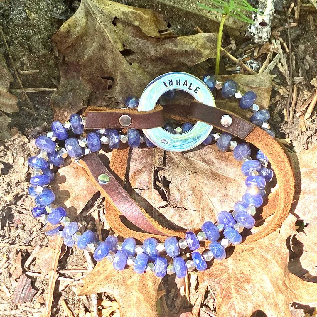 Serenity Necklace:  Tanzanite to Celebrate Individuality with Inhale - Exhale Reminders