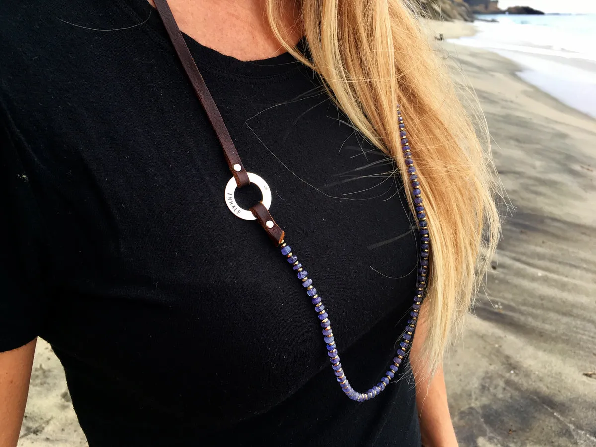 Serenity Necklace:  Tanzanite to Celebrate Individuality with Inhale - Exhale Reminders