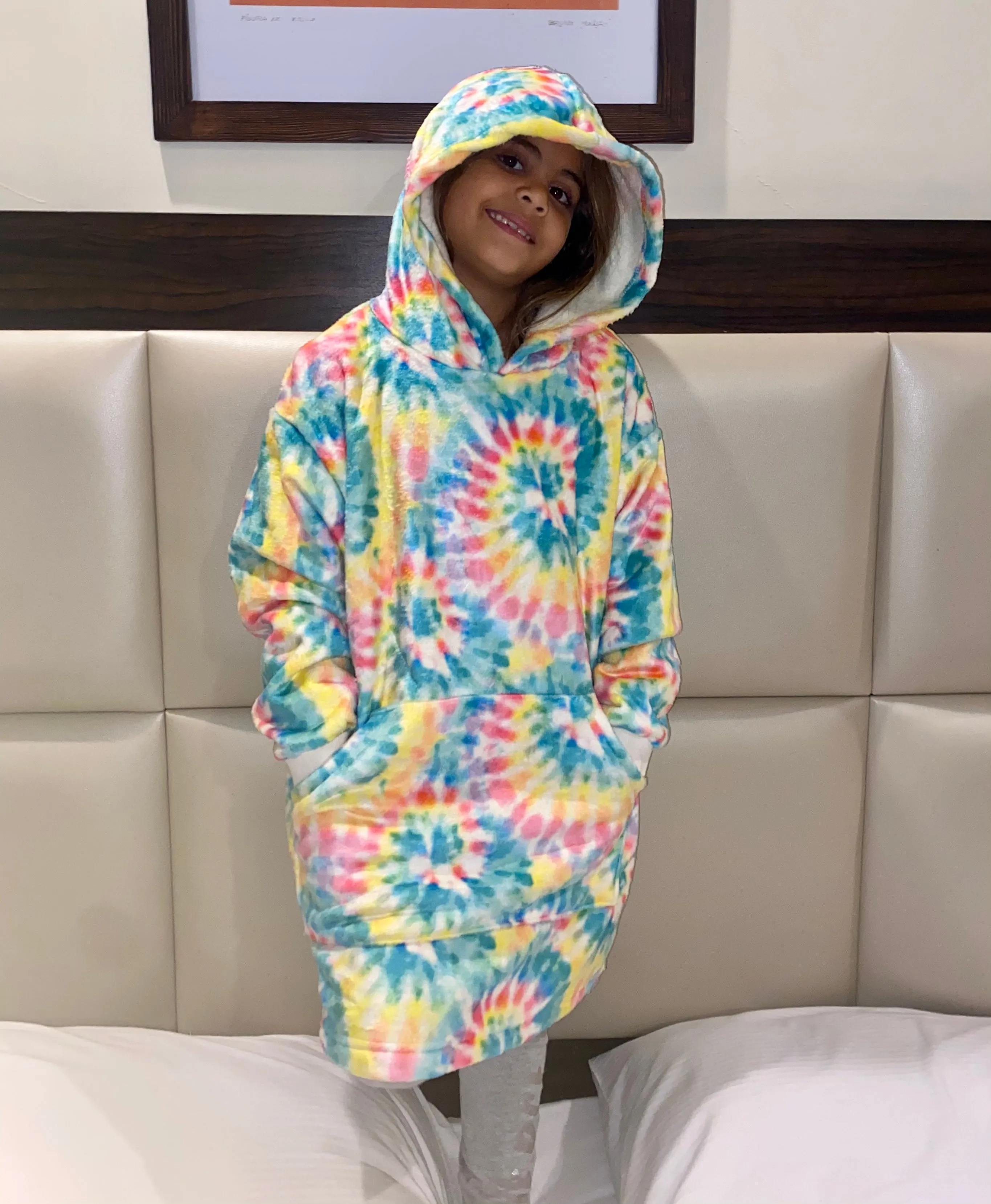 Swirl Tie dye Kids Fleece Snuddie