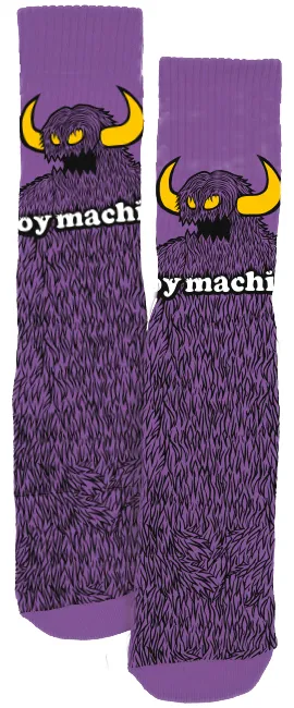 TOY MACHINE SOCKS FURRY MONSTERS PURPLE