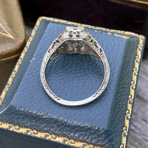 Vintage Filigree Engagement Ring