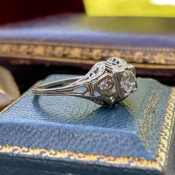 Vintage Filigree Engagement Ring