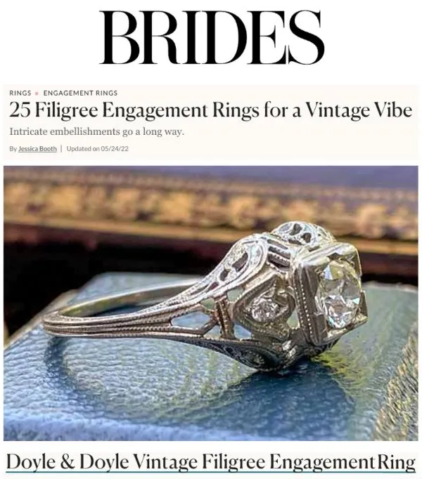 Vintage Filigree Engagement Ring