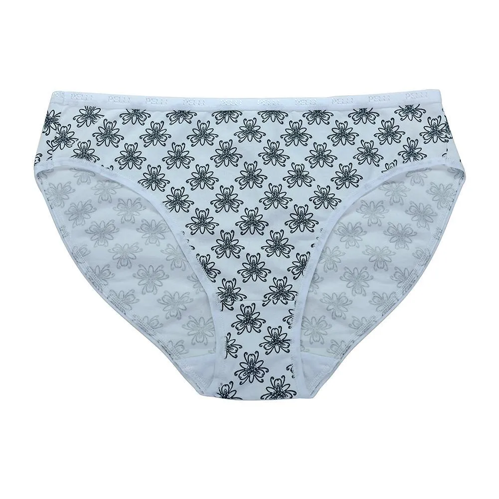 Woman's Cotton Spandex Hi-cut Printed Briefs 8-pack