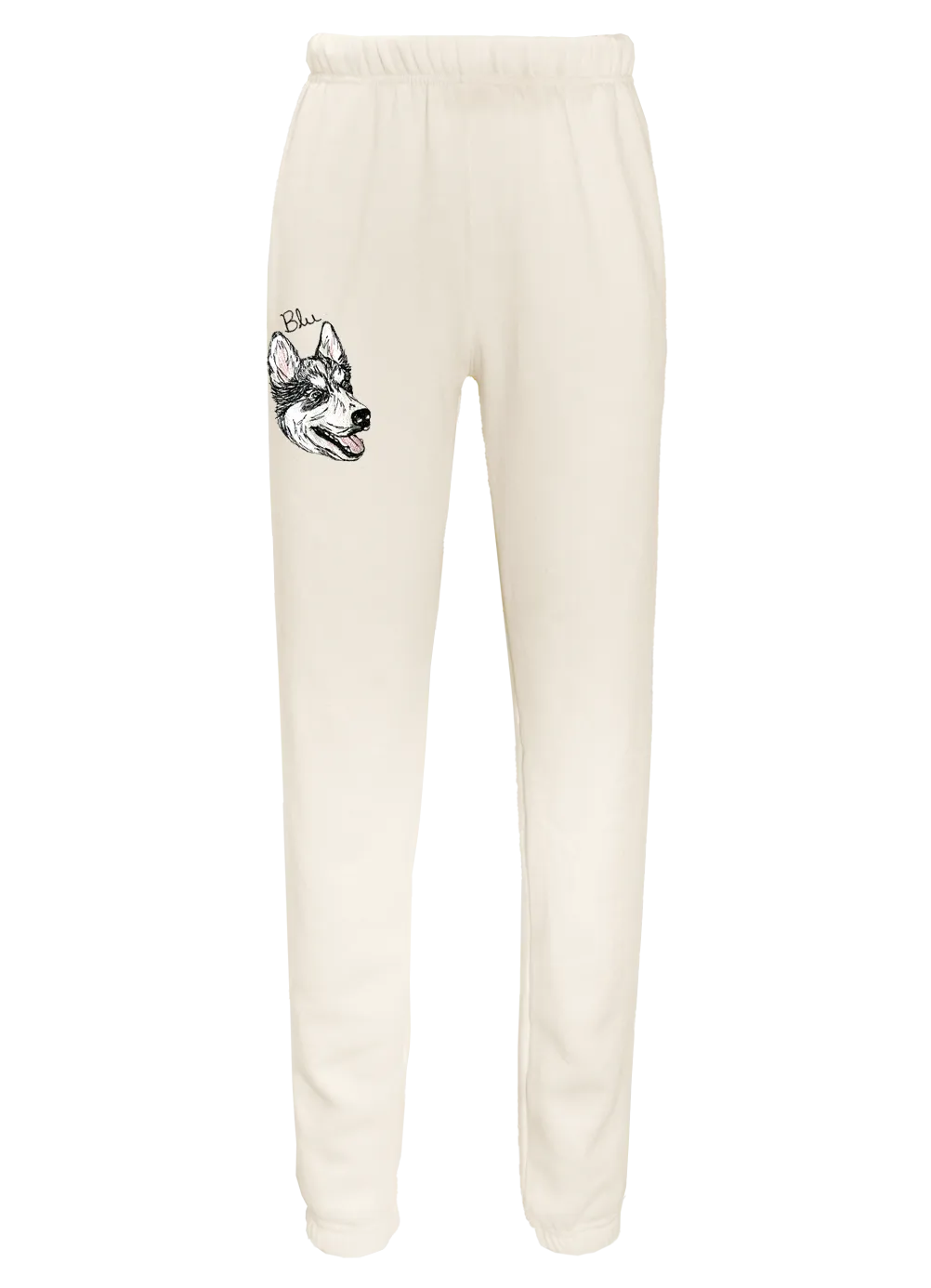 Women's Doodle Style Custom Pet Portrait Classic Sweatpants