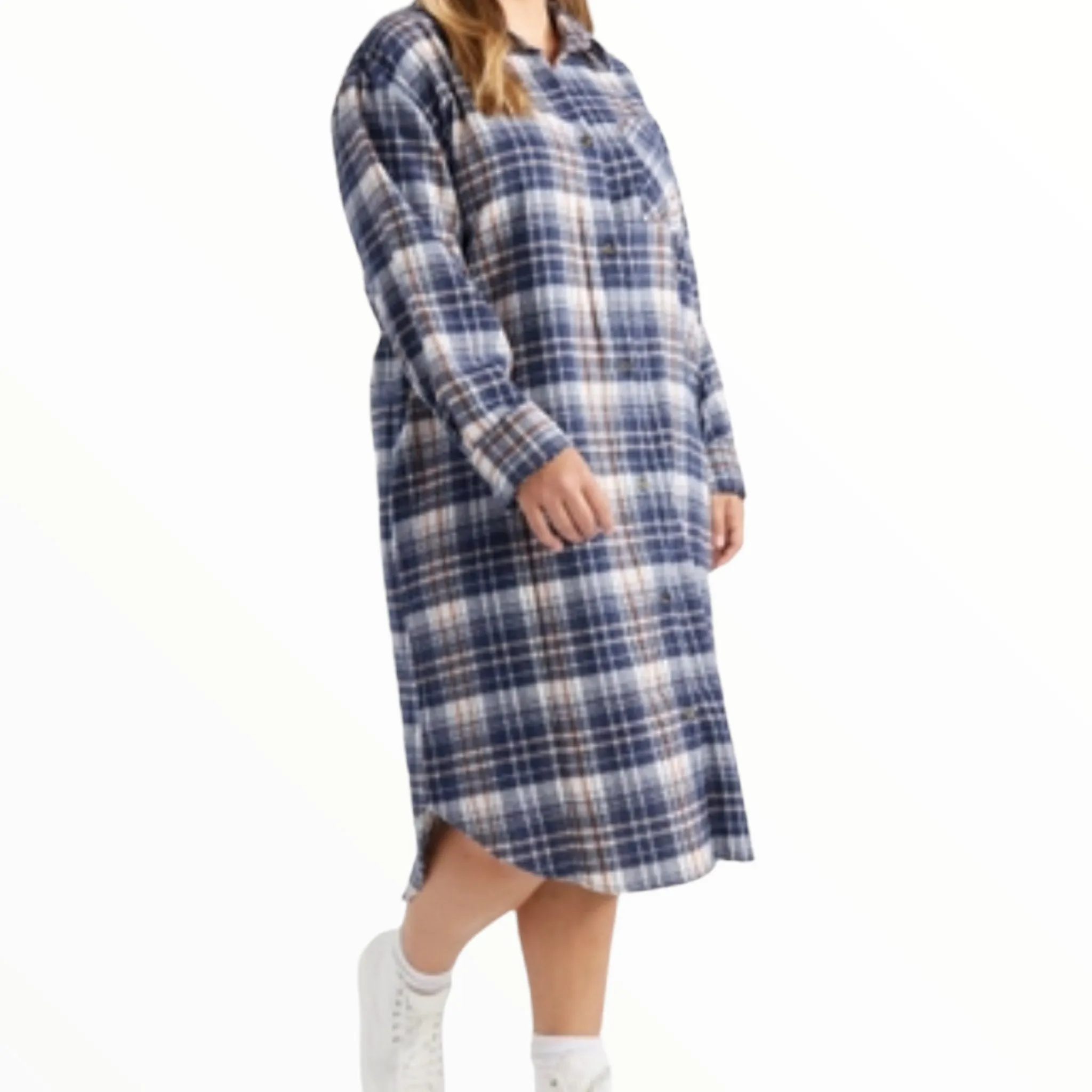 Women’s Plus Size Plaid Duster/Dress