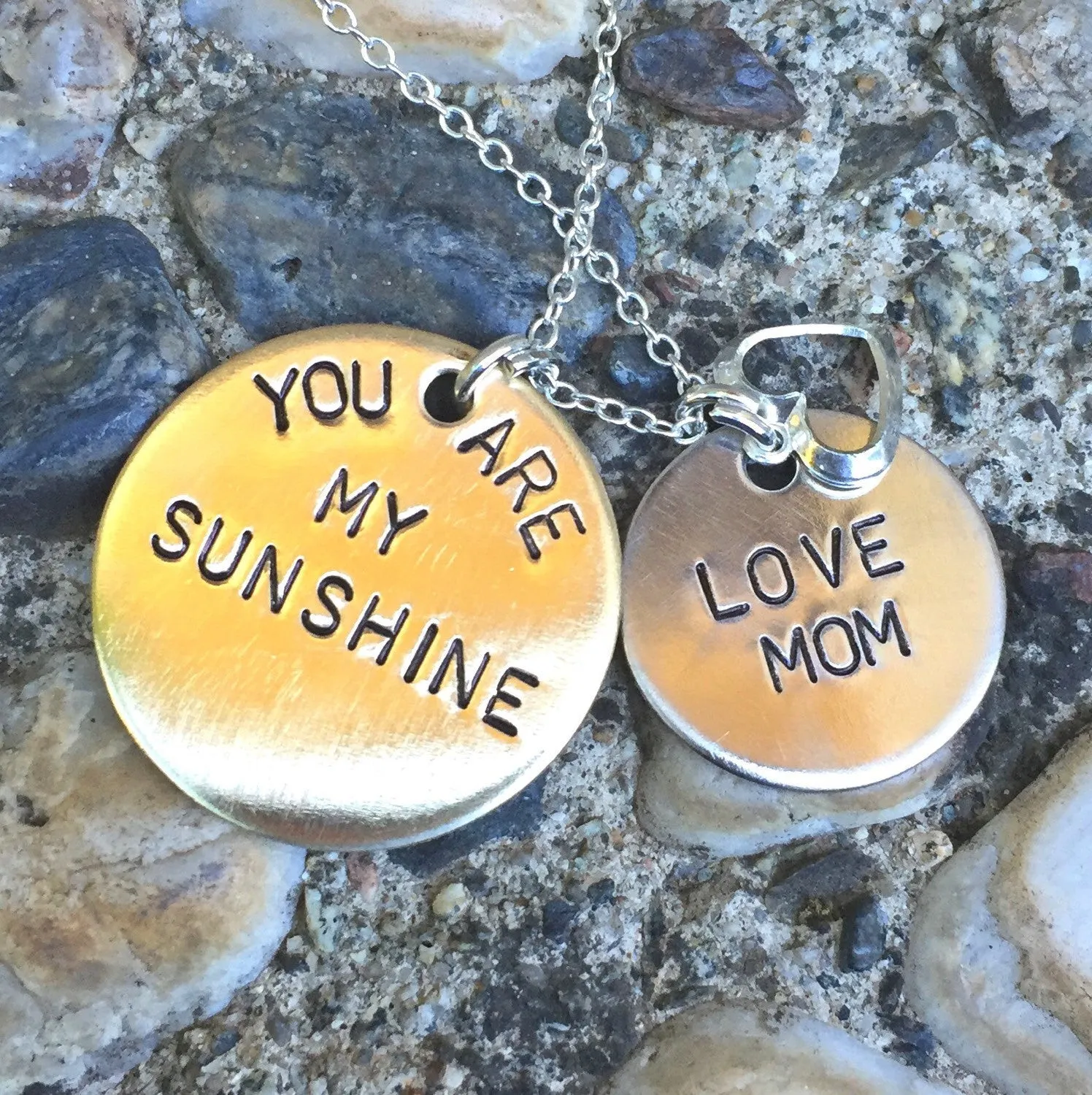 you are my sunshine, Valentine Gifts,mother daughter jewelry, mother daughter necklace, mothers day gifts, gifts for mom